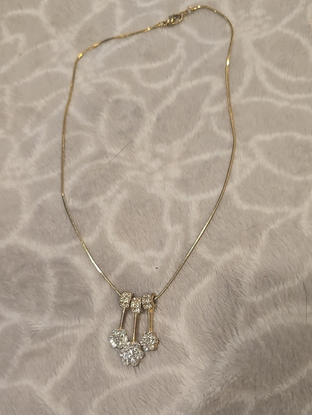 Vintage Flower Drop Necklace